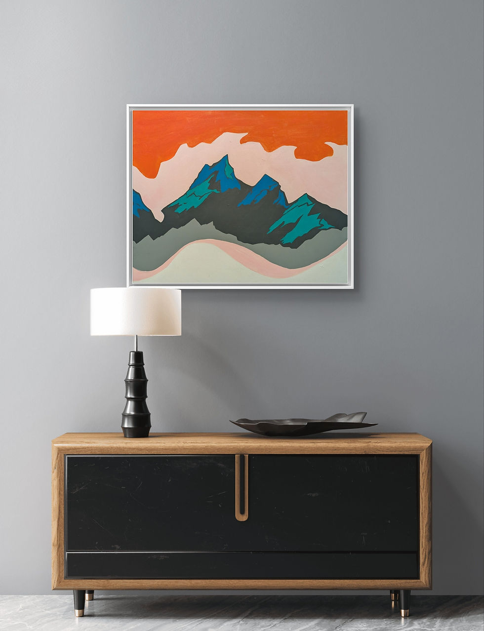 Thumbnail: Mountain View Acrylic Painting