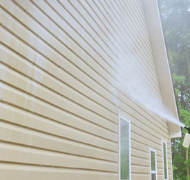 House siding pressure washing
