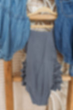Kate Quinn Blue Ruffle Romper