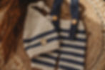 Oatmeal and Navy Knit Set