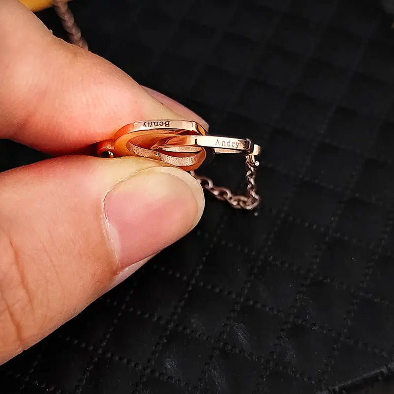Thumbnail: Double Heart Name Necklace