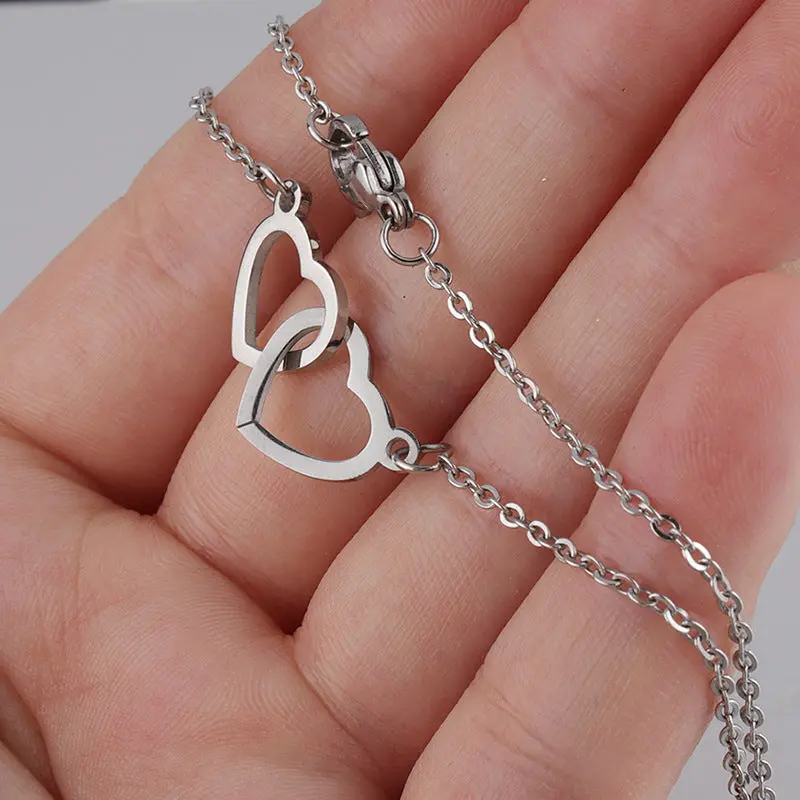 Thumbnail: Double Heart Name Necklace