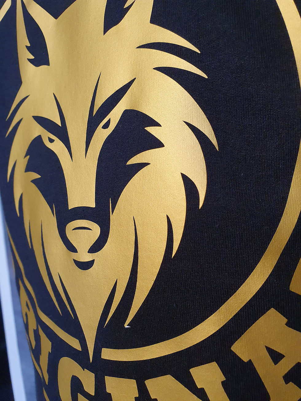 Thumbnail: Born To Be Original Wolf 🐺 Metallic Gold Inspiration T-Shirt 