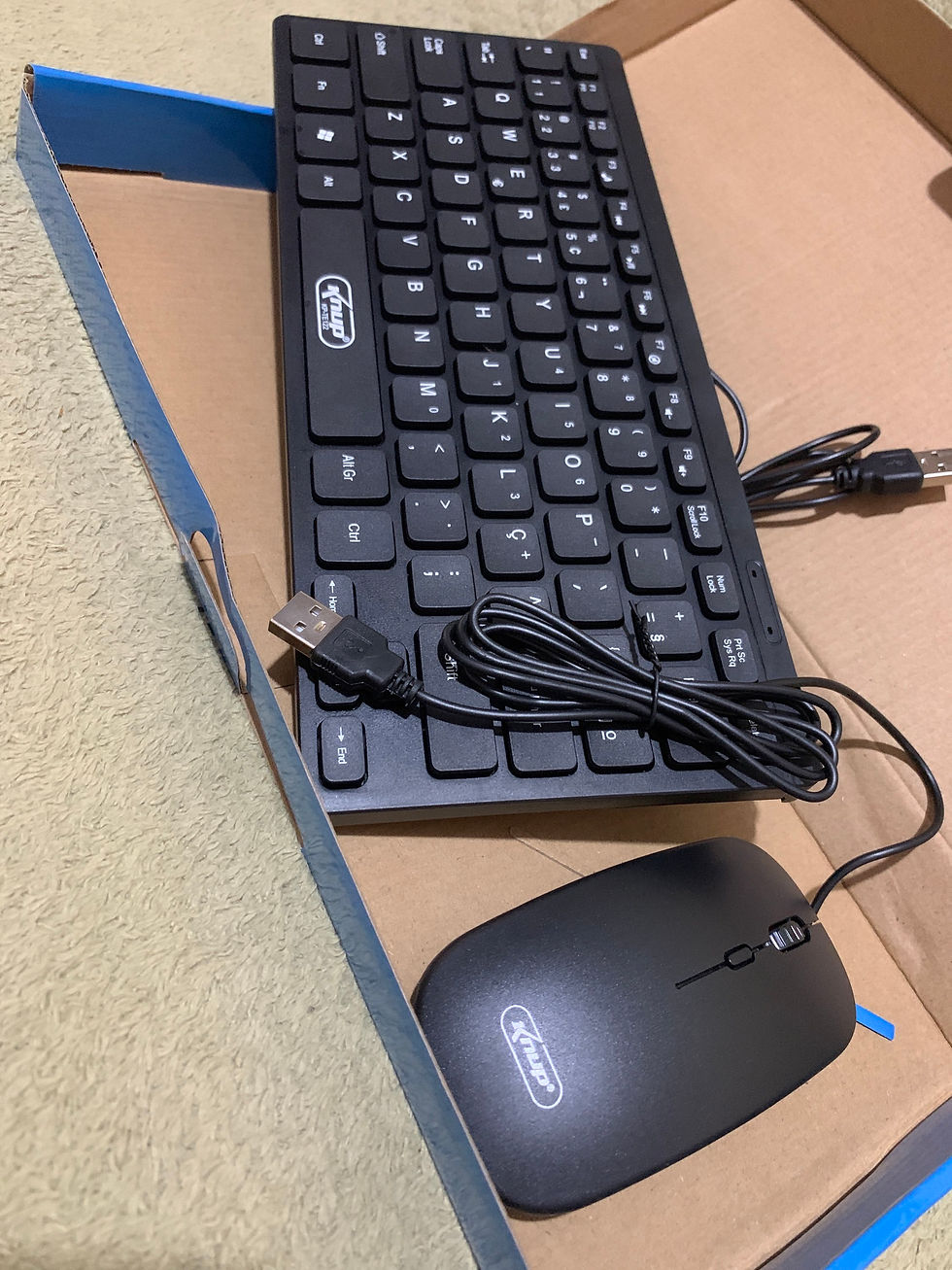 Miniatura: Mini teclado e mouse USB KNUP TE122
