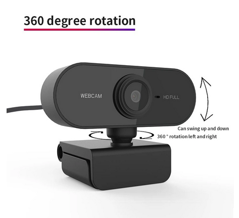 Webcam 1080p hd com microfone usb plug