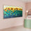 Thumbnail: Golden Hour sunflower painting in mockup frame and living room interior