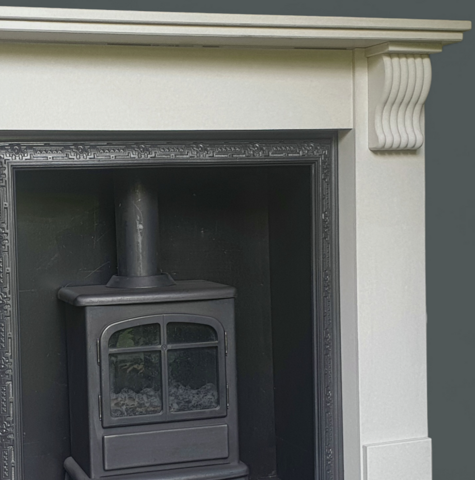 Thumbnail: Cream marble & Cast Iron Insert 