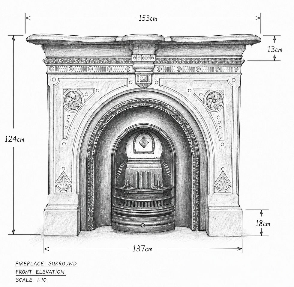 Thumbnail: Victorian Arched fireplace 