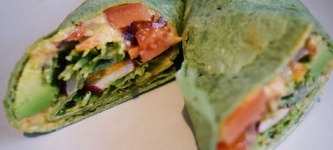 Creamiest Hummus and the freshest vegan wrap ever! Clean eats recipe here!