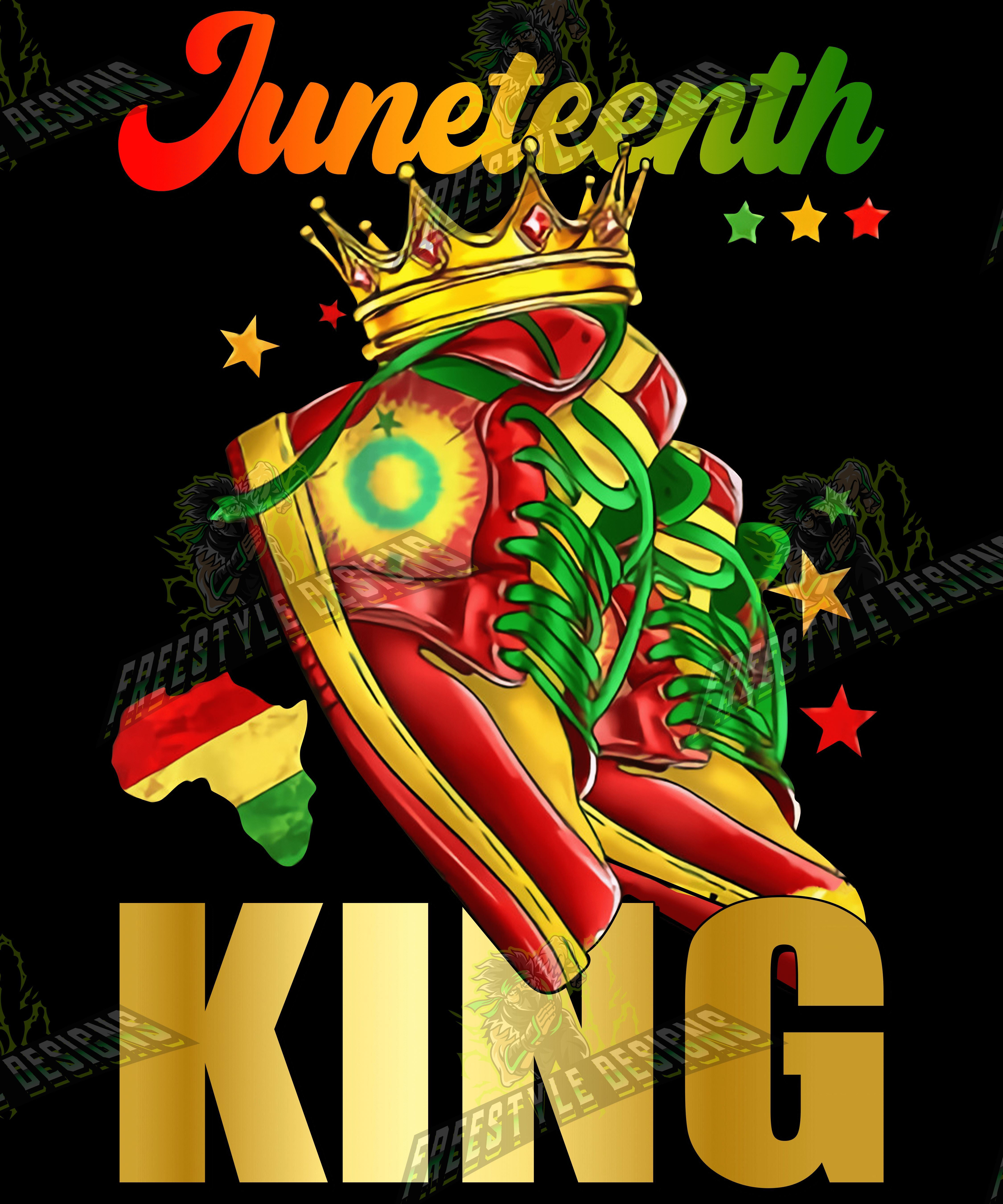 Juneteenth King Shoes Shirts Men Boy Black King Fathers Day