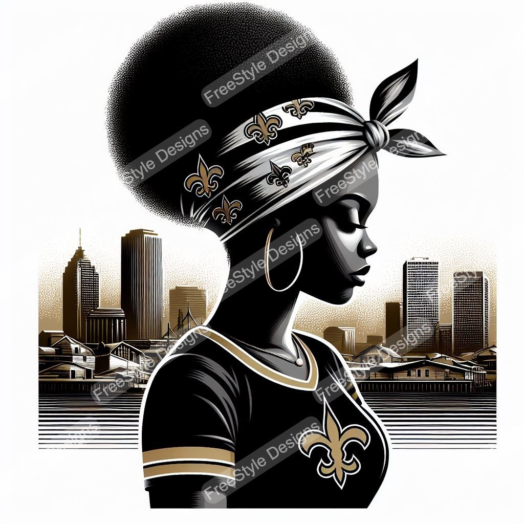 African American Women New Orleans Saint Shirts Prompt