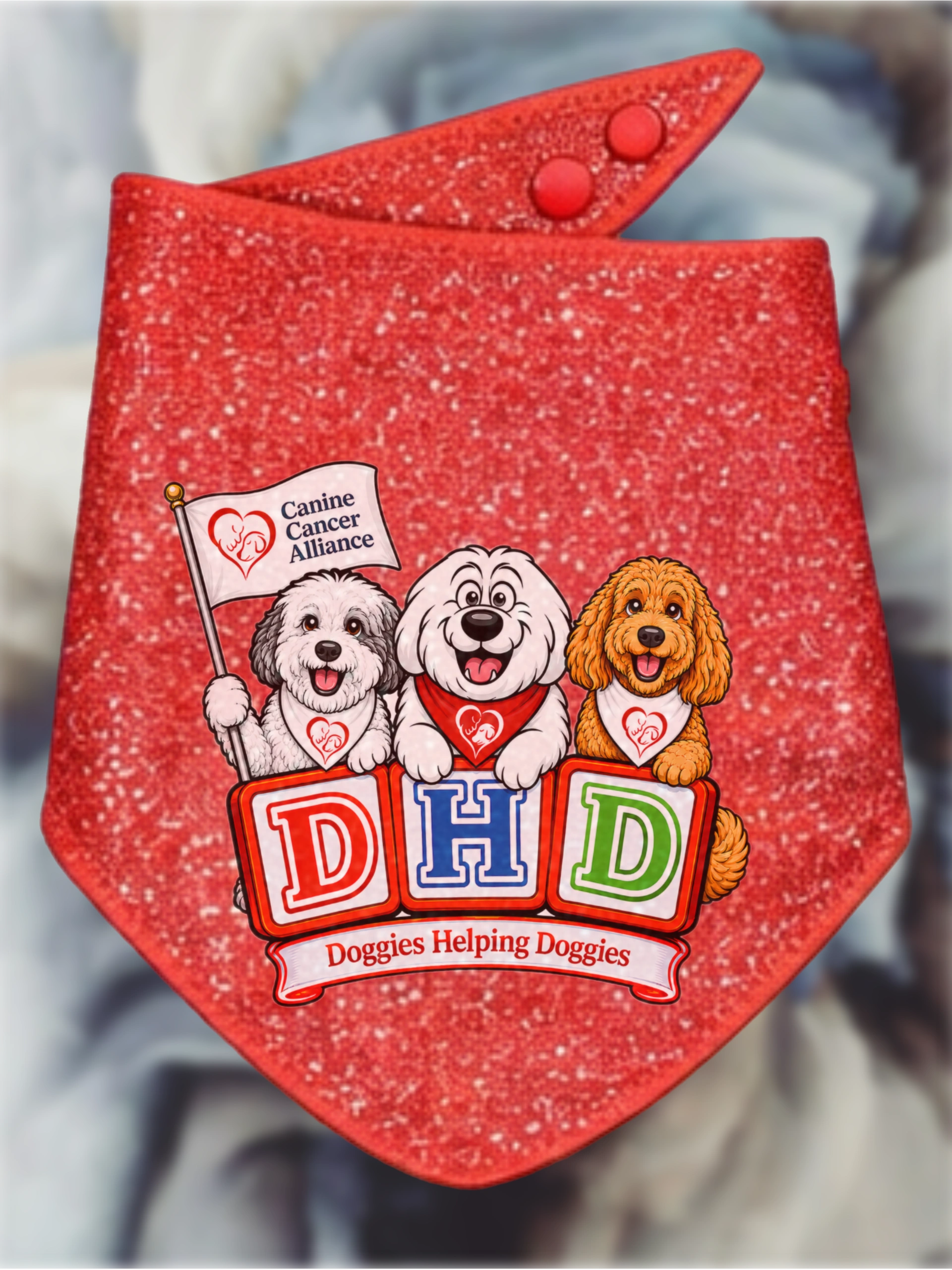 Doggies Helping Doggies DTF Bandana product image 1
