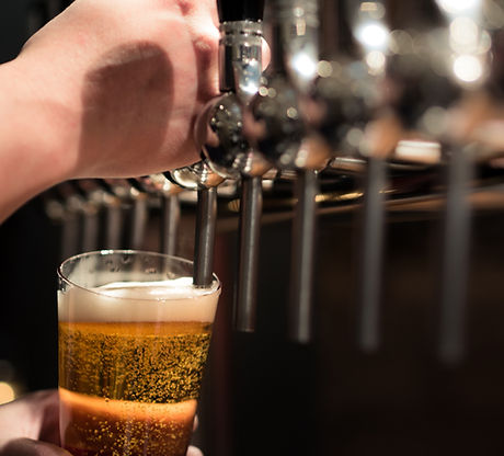 Bière pression servie