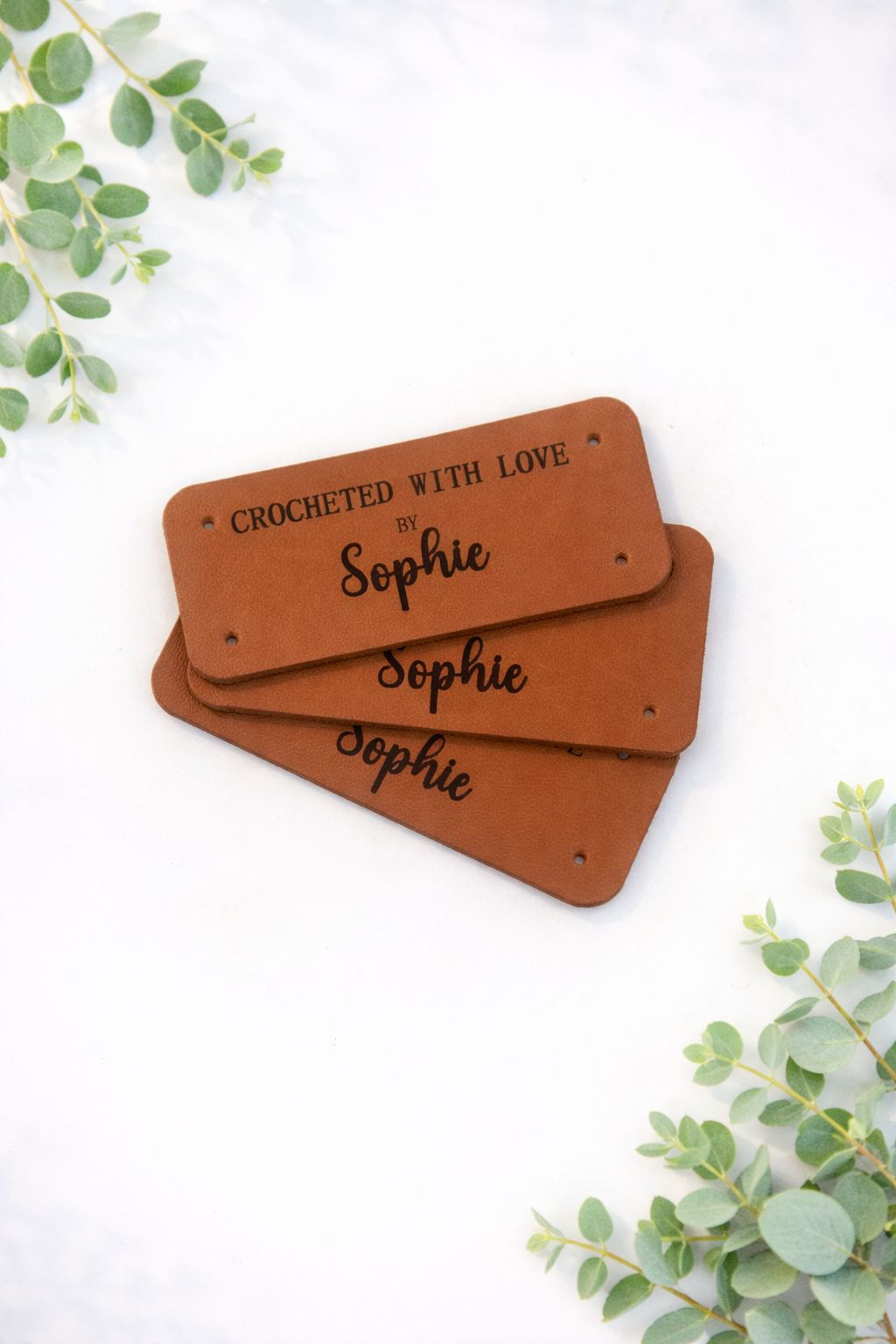 Faux Leather Tags (5 Pack)