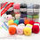 Thumbnail: 16 Soft Cotton Yarn Skeins for Crochet and Knitting, 1000+yard
