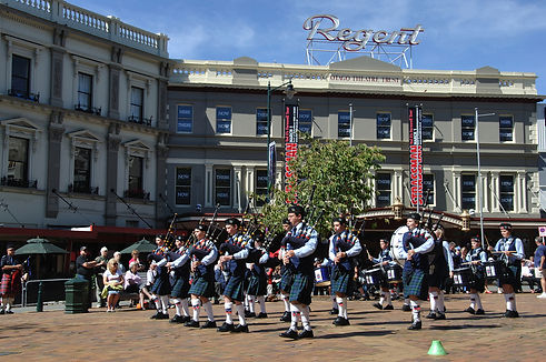 Dunedin New Zealand School Pipe Band Performance at The Octagon.jpg