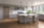 Thumbnail: Nova Light Gray eucalyptus grandis kitchen cabinets