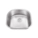 D shaped undermount sink