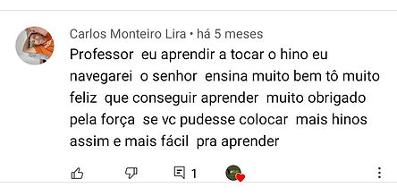 comentários dos vídeos de Marcelo Bastos no Youtube
