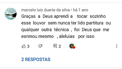 comentários dos vídeos de Marcelo Bastos no Youtube