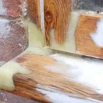 Evermend 4 hour epoxy timber repair applied to a window frame during restoration