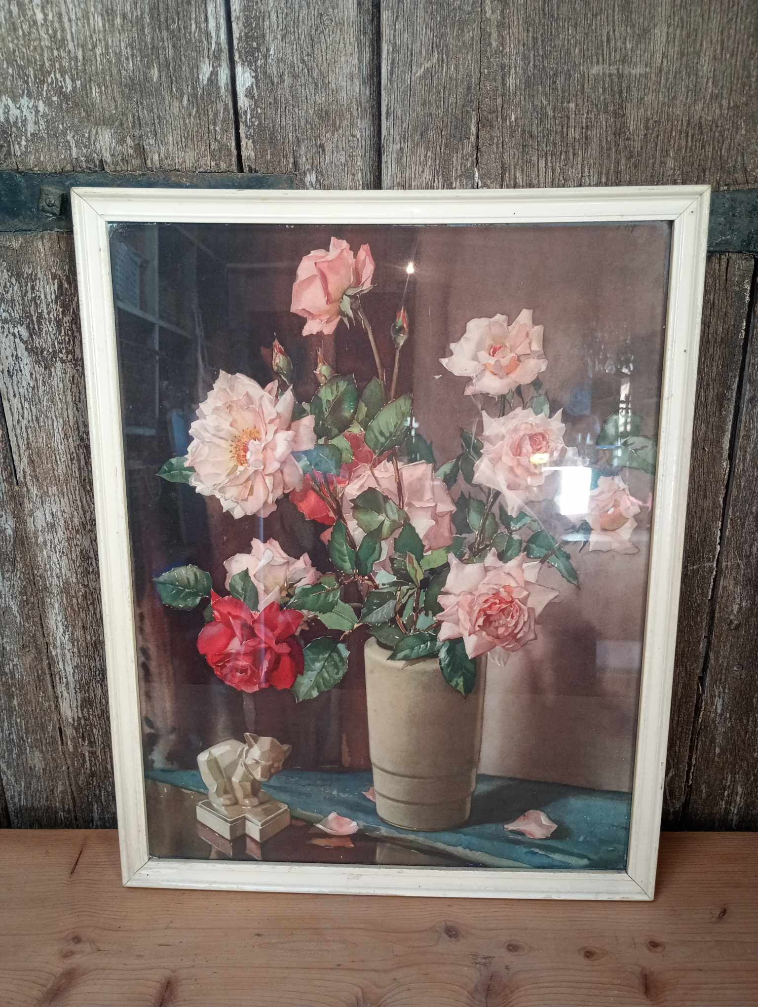 Vintage 1930's Rose print of an original water colour