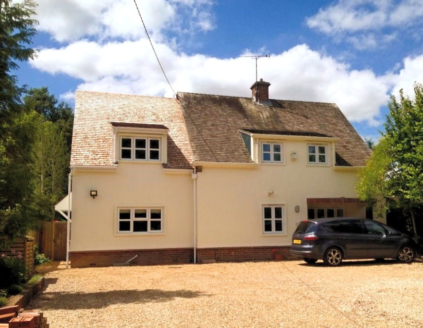 Two Storey Extension - Lavenham - Front of house with completed extension