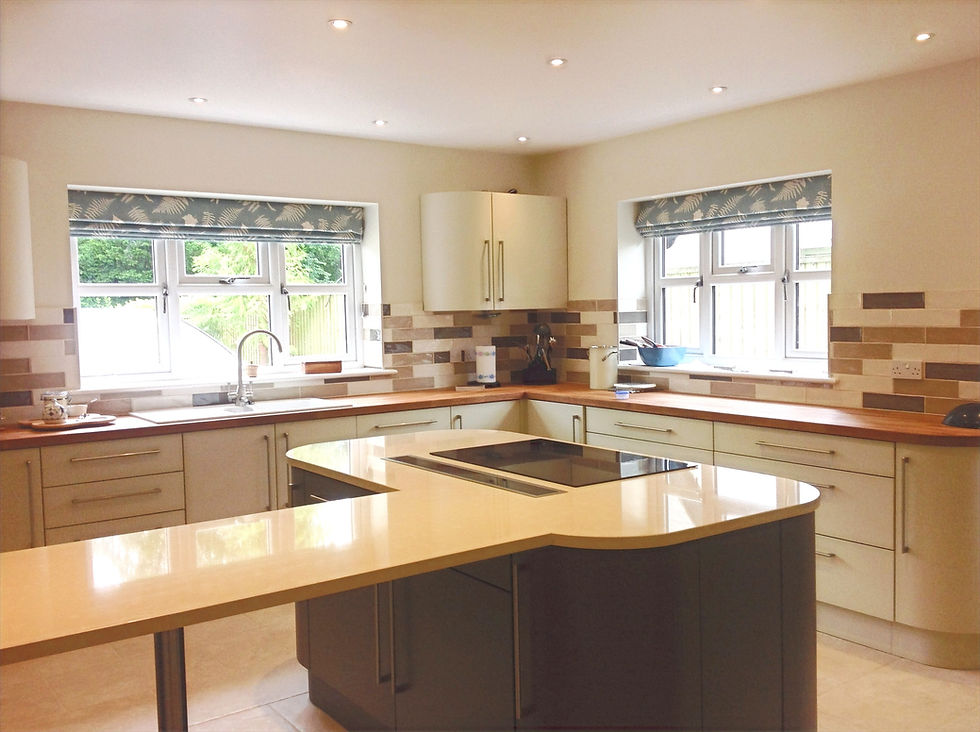 Two Storey Extension - Lavenham -Kitchen installation in extension