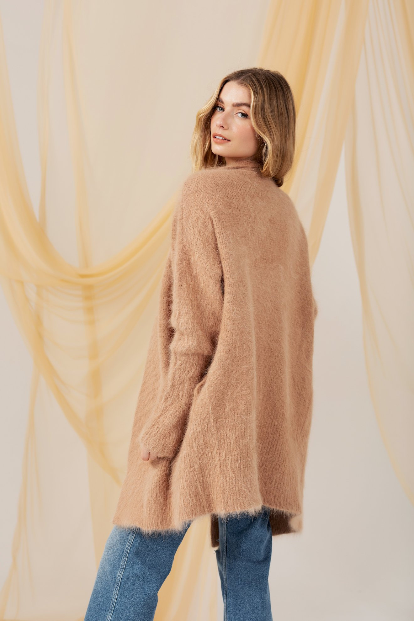 BUBISH Scandi Cardigan - Caramel 
