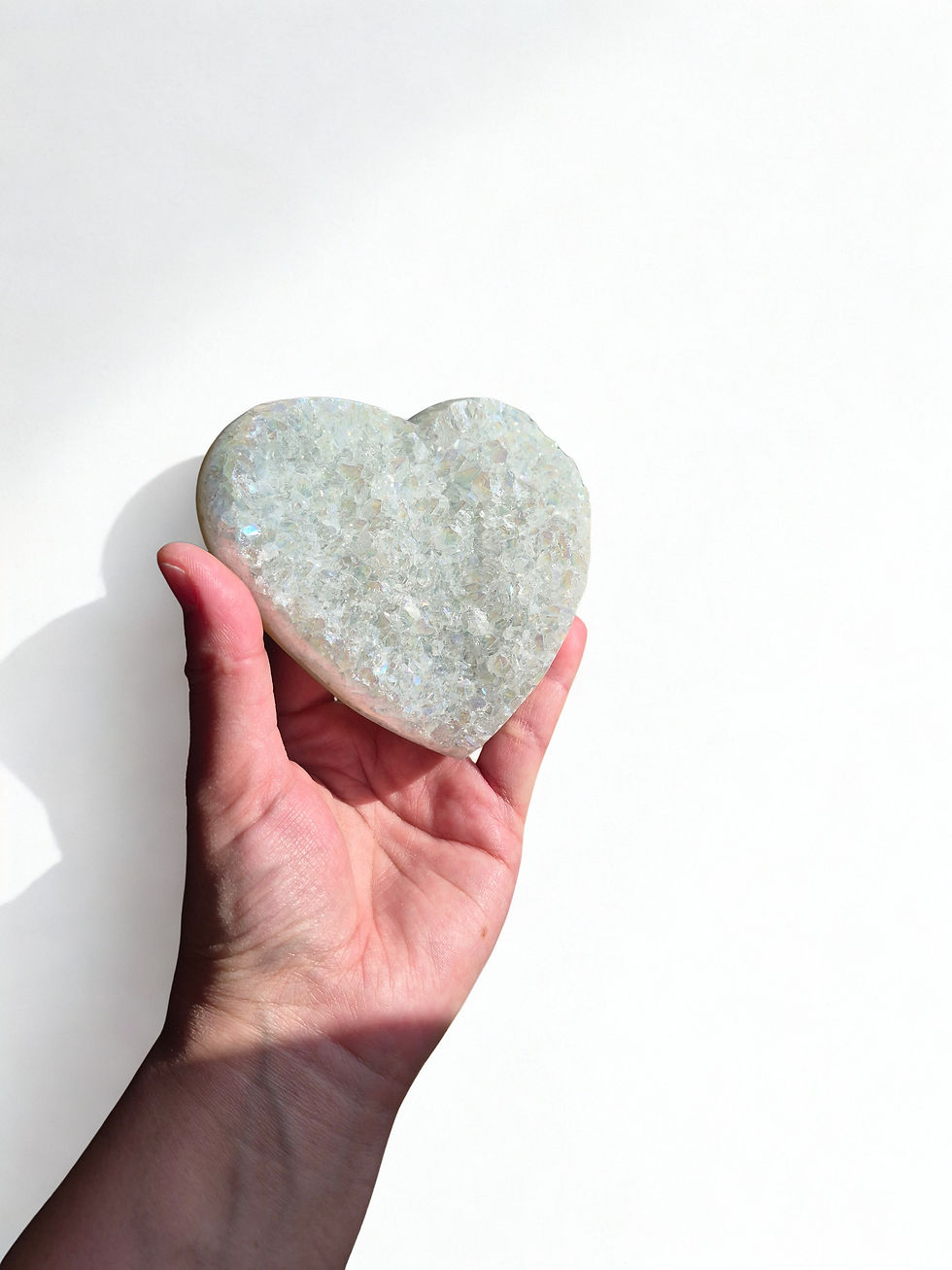 Thumbnail: Polished Aura Quartz Heart