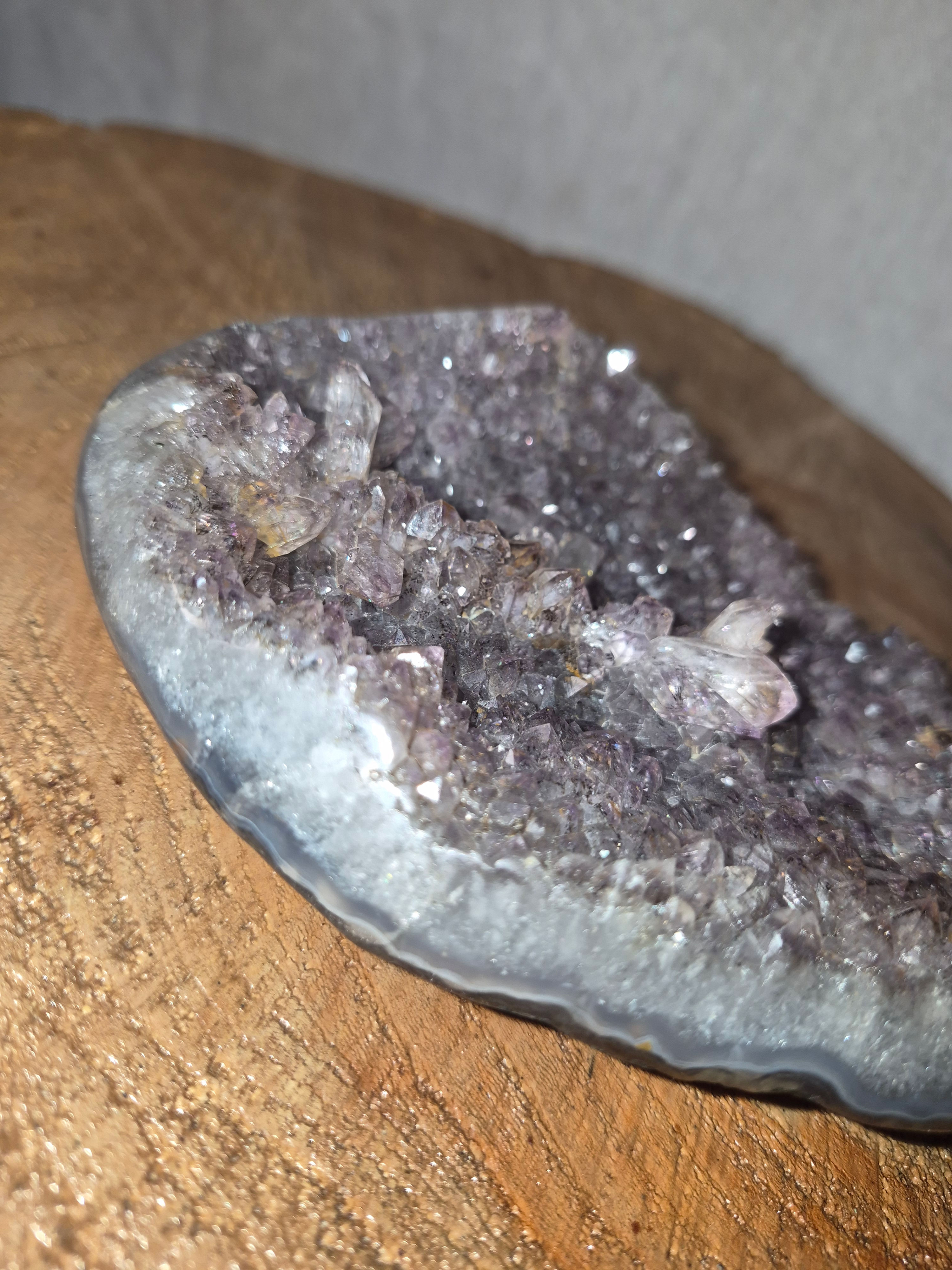 Polished Amethyst Cluster Dish