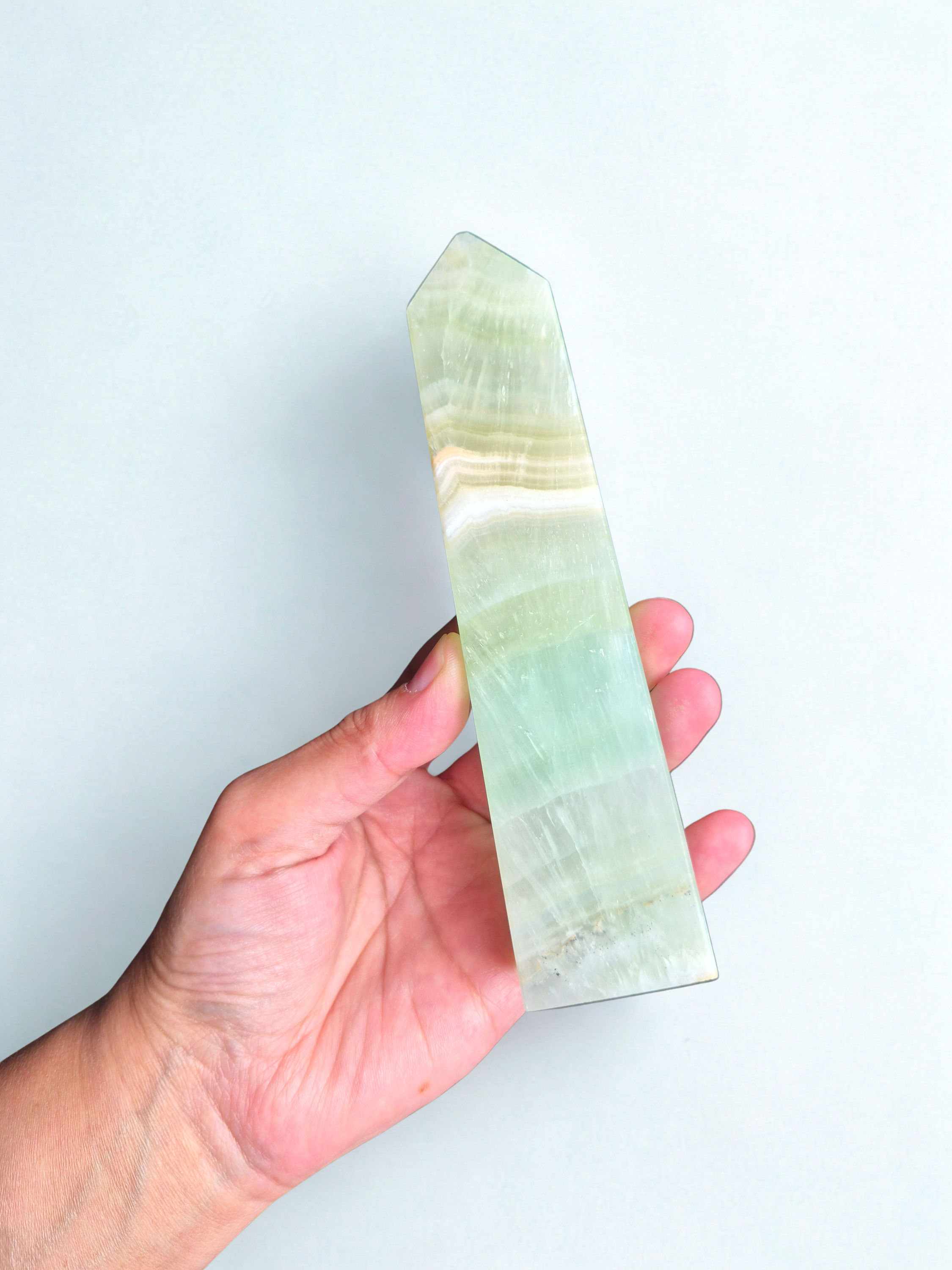 Pistachio Calcite Tower