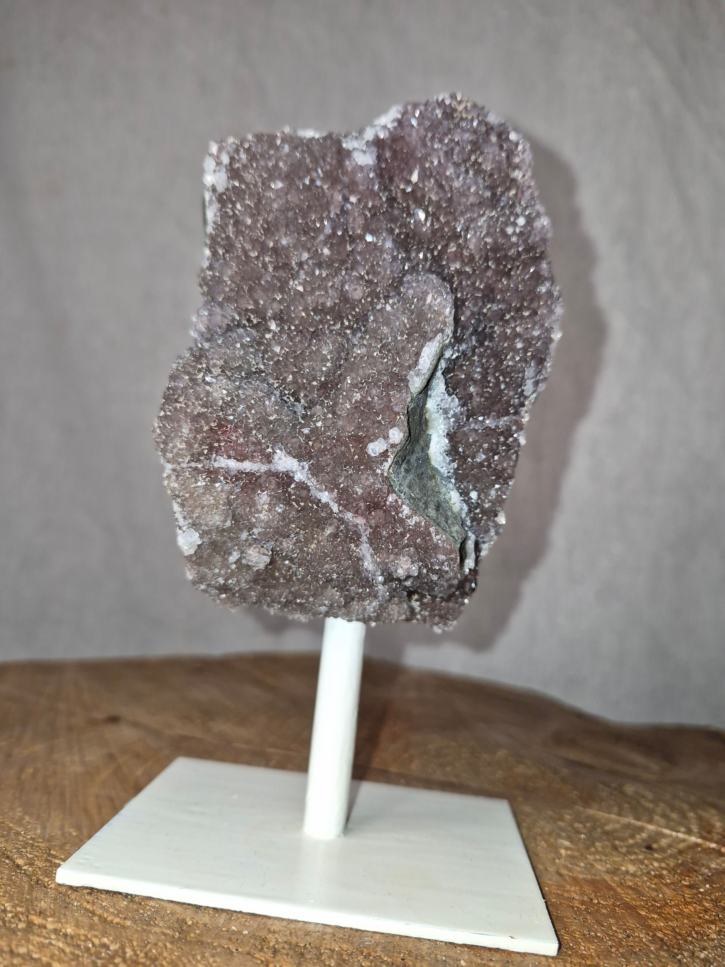 Rainbow Amethyst Cut Base on Stand