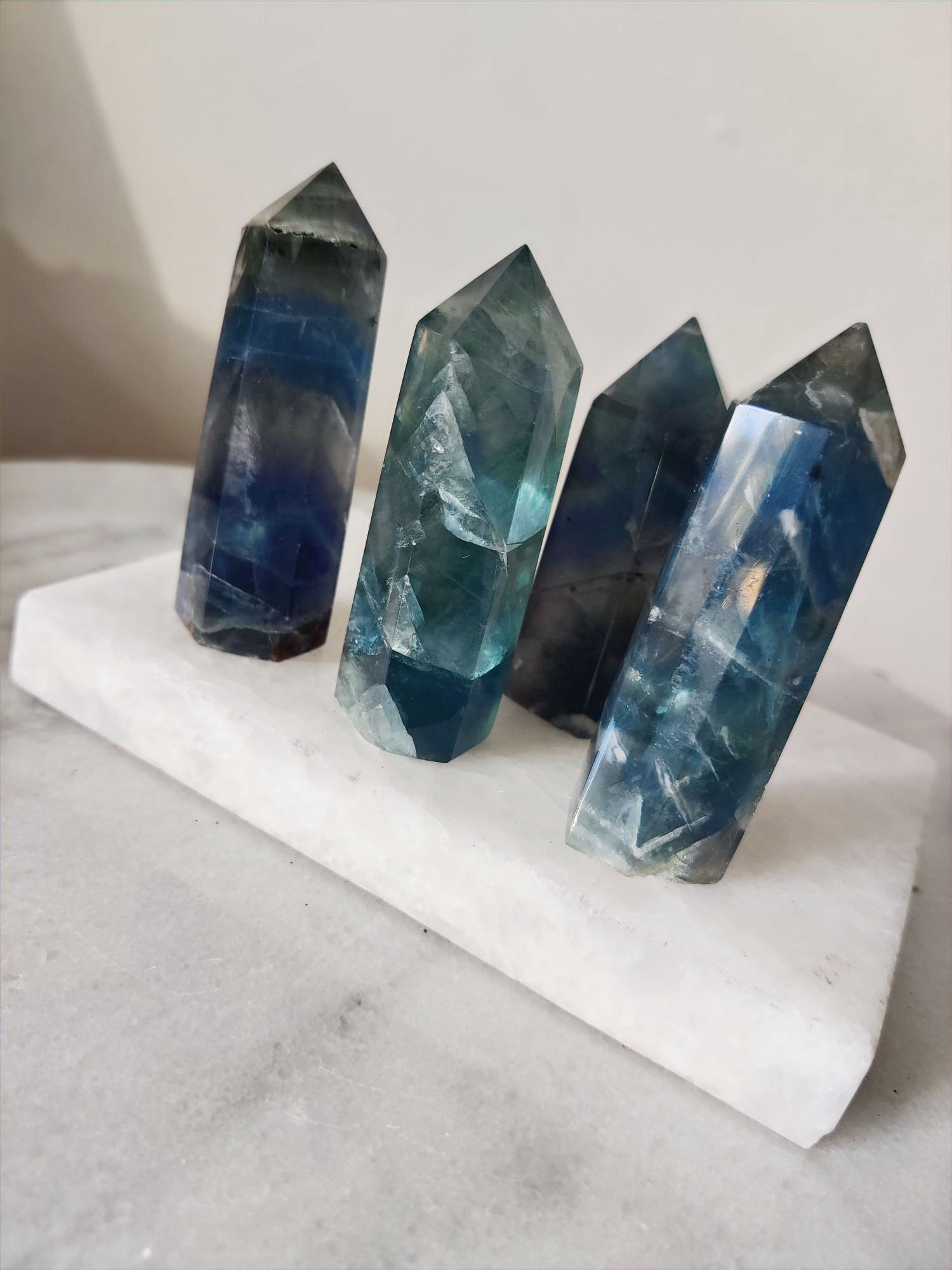 Blue Aqua Fluorite Point
