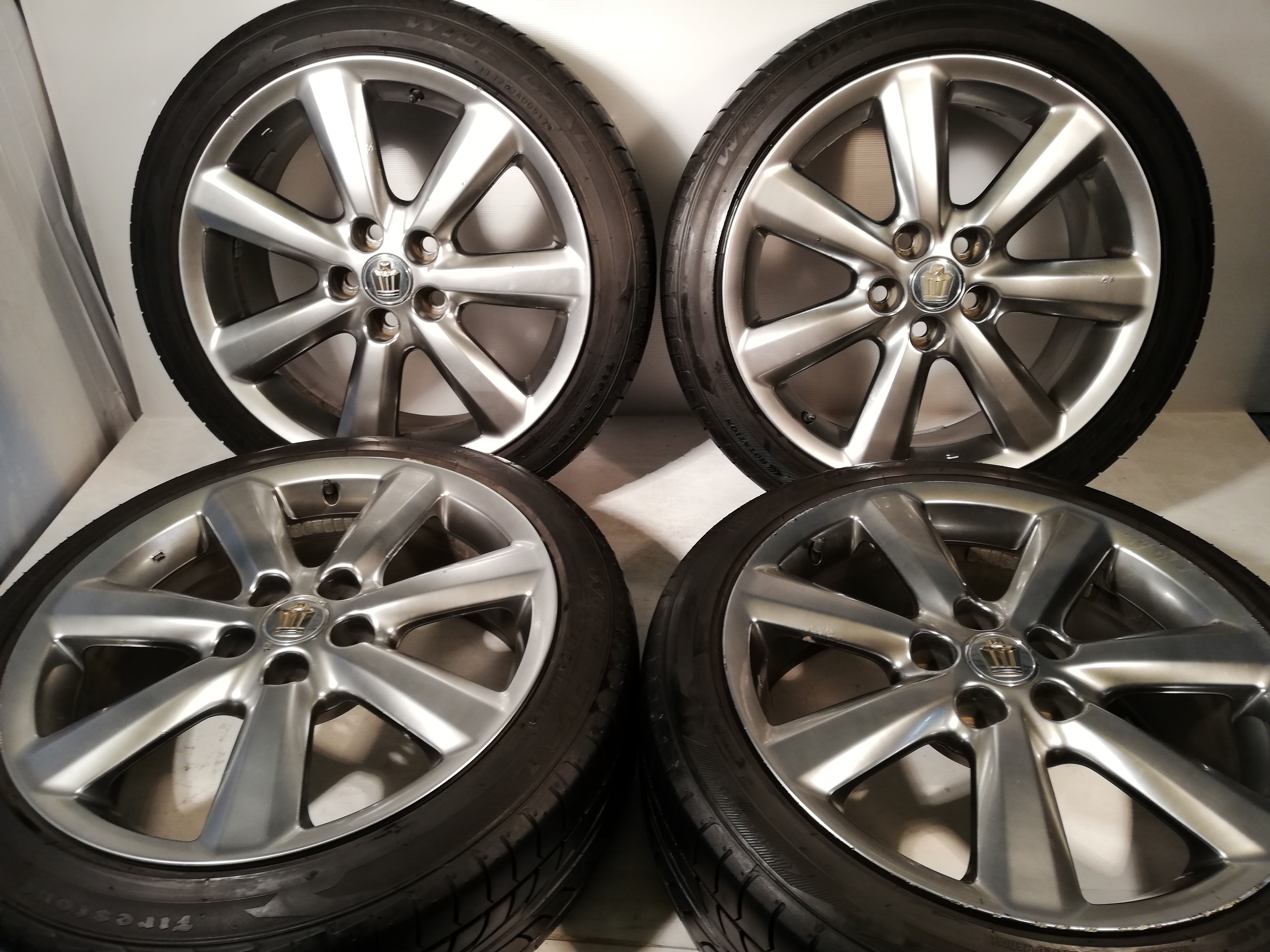 180系 クラウンアスリート 純正 アルミホイール x225/45R18 ノーマルタイヤ 4本セット (G-339)
