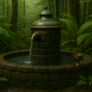 Ancient Fountain of Youth in jungle