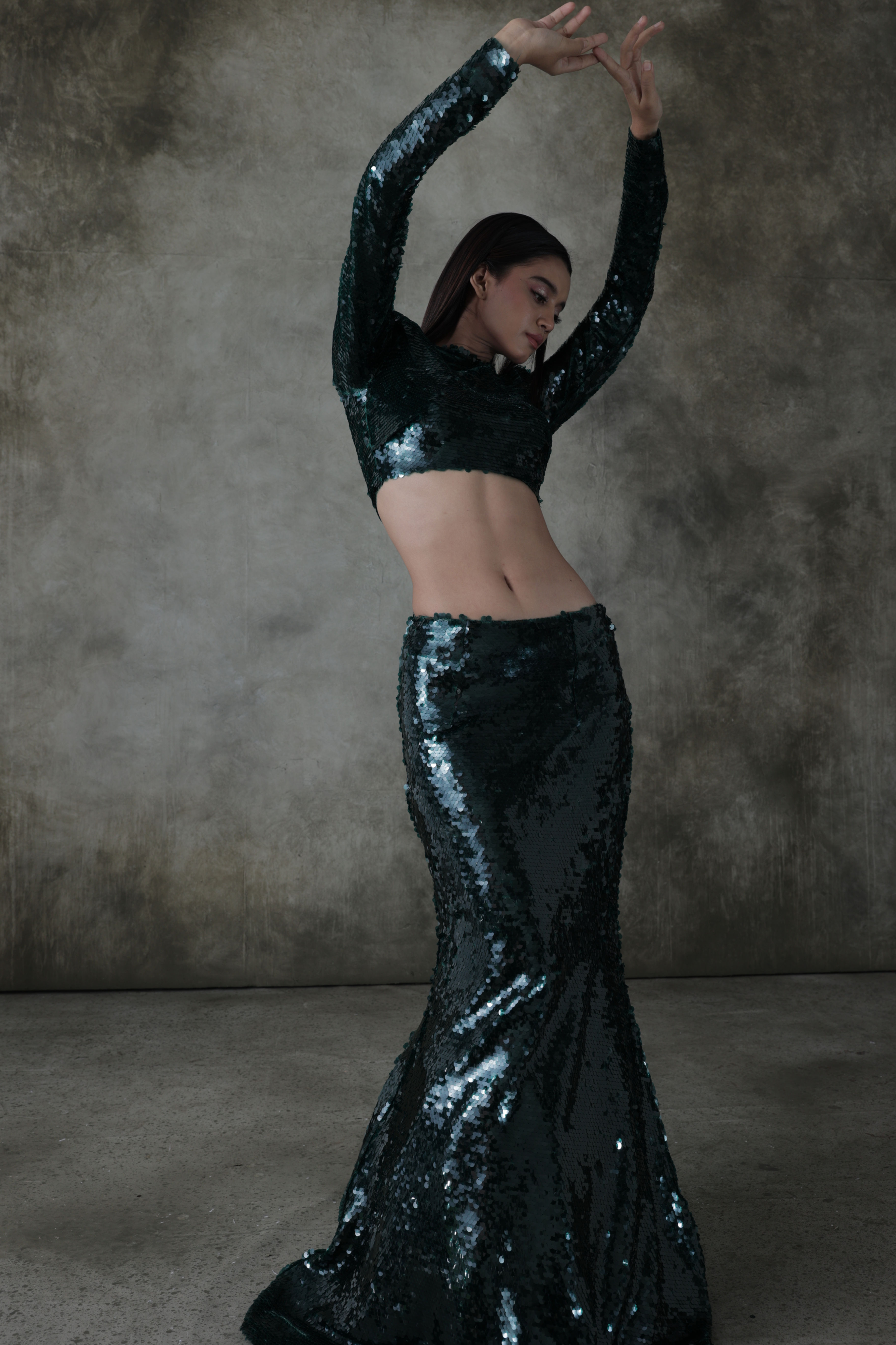 Organza Sequins, lehenga set