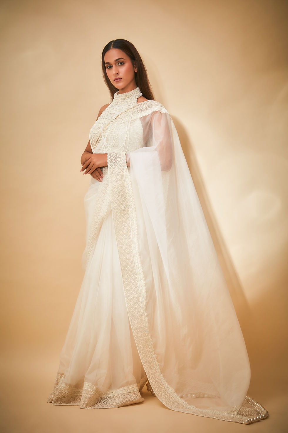 Thumbnail: Pearl Whisper Saree
