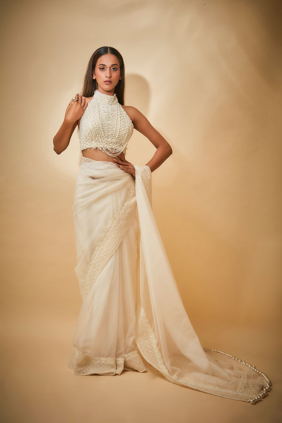 Thumbnail: Pearl Whisper Saree