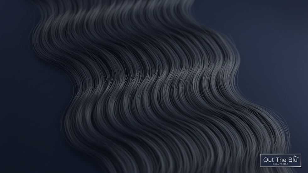 Close-up view of hair strands showing smooth cuticles