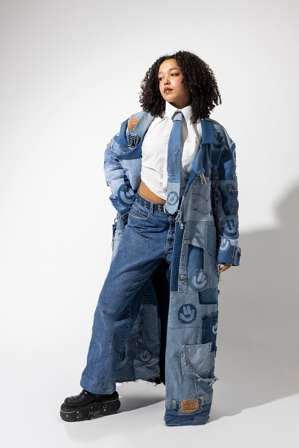 Thumbnail: Upcycled Denim Trench Coat 