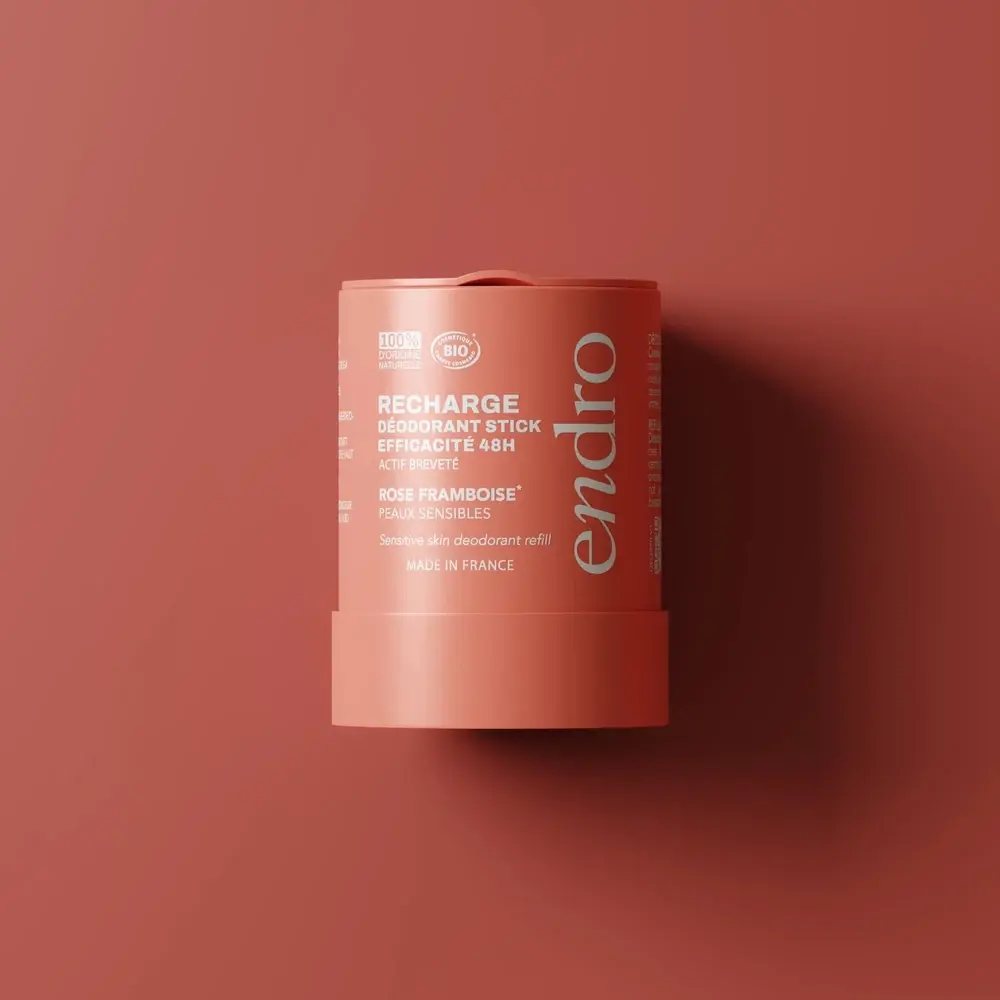 RECHARGE DÉODORANT STICK ROSE-FRAMBOISE - ENDRO