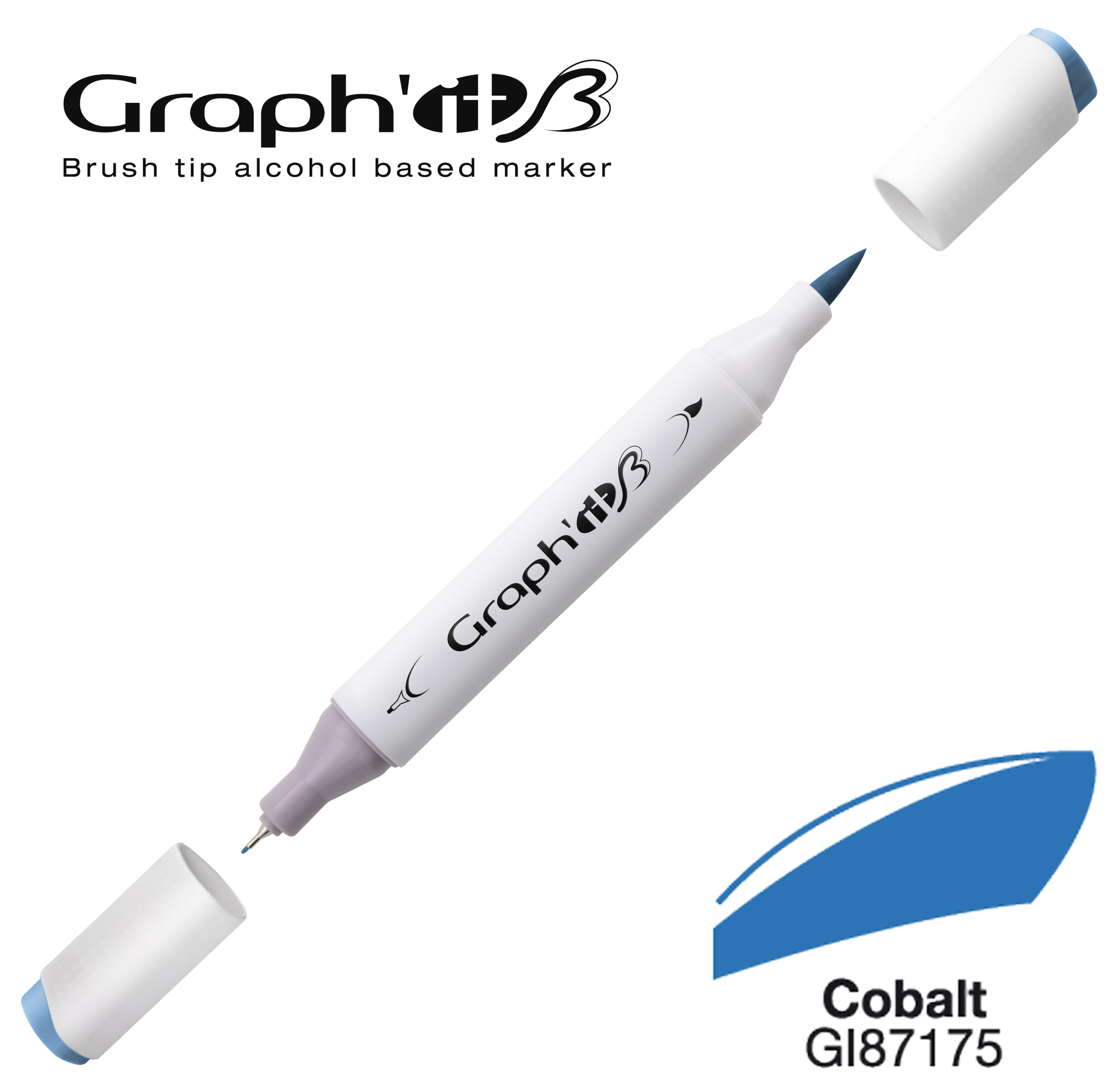 Graph'it Marqueur alcool brush 7175 - Cobalt