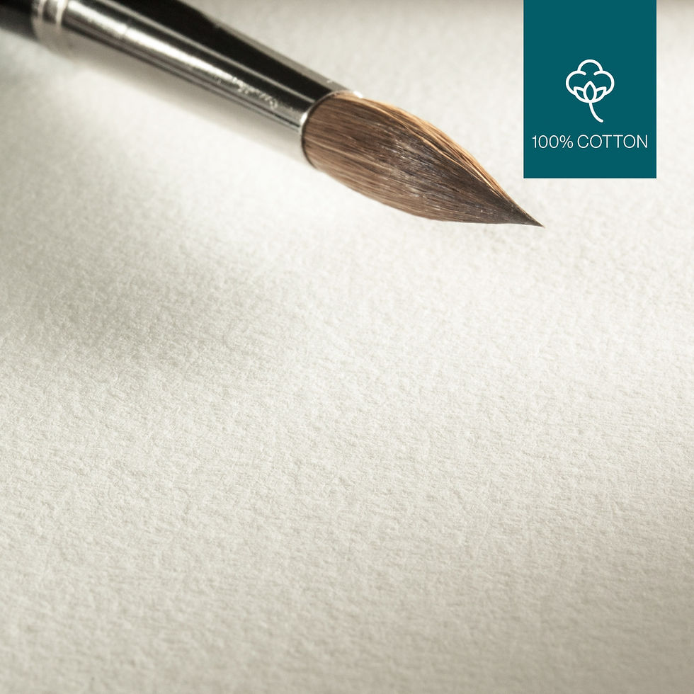 Miniature : HAHNEMÜHLE Carnet d’aquarelle 100% Coton, 250g/m2 14x14cm, grain fin, 60p