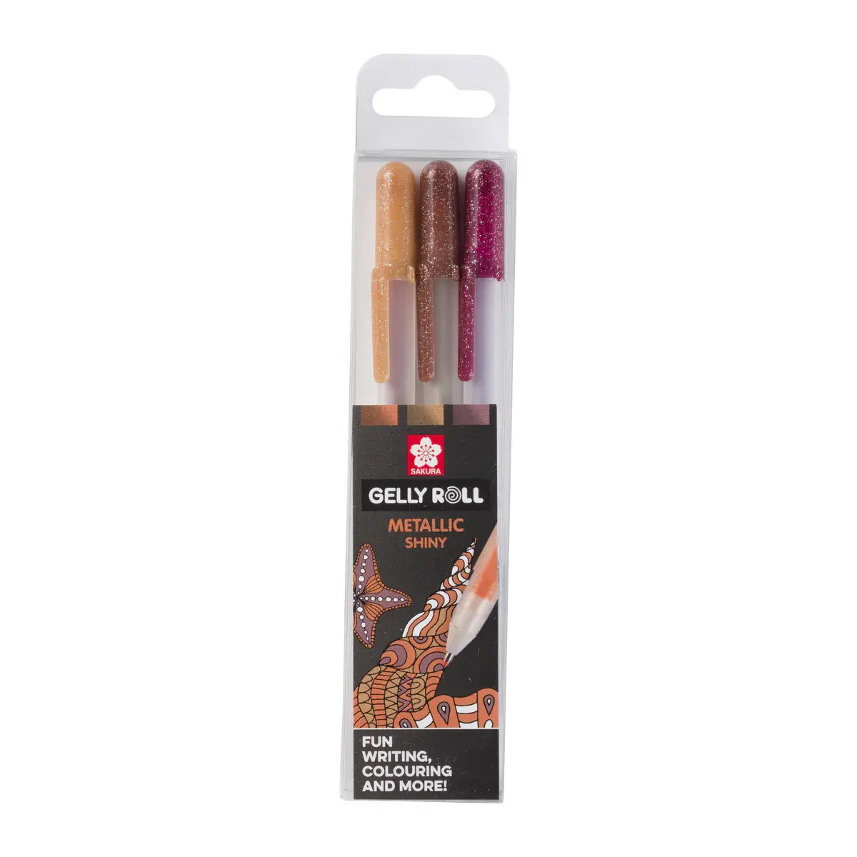 SAKURA Gelly Roll - Set de 3 stylos gel métalliques Nature