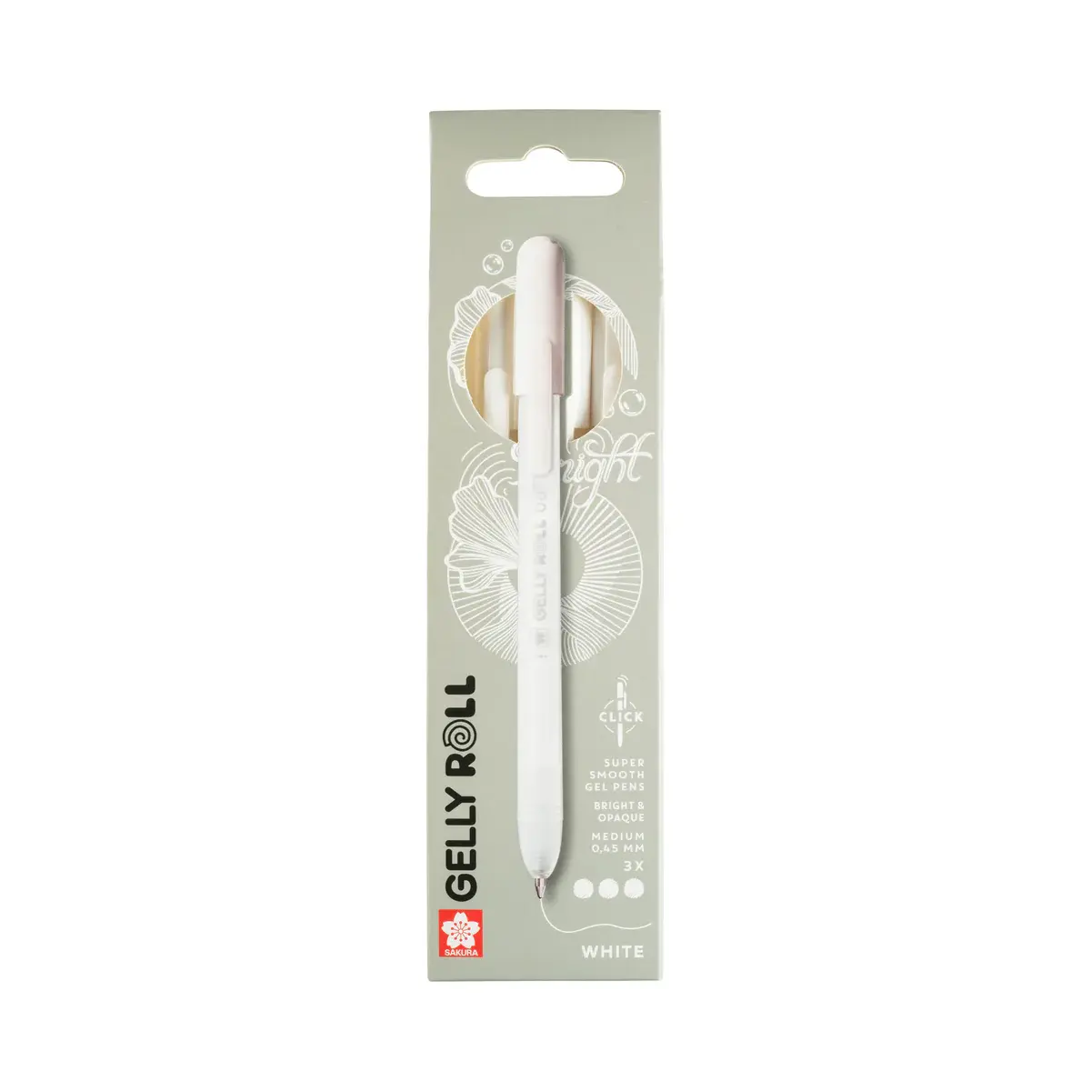 SAKURA Gelly Roll - Set de 3 stylos gel blancs