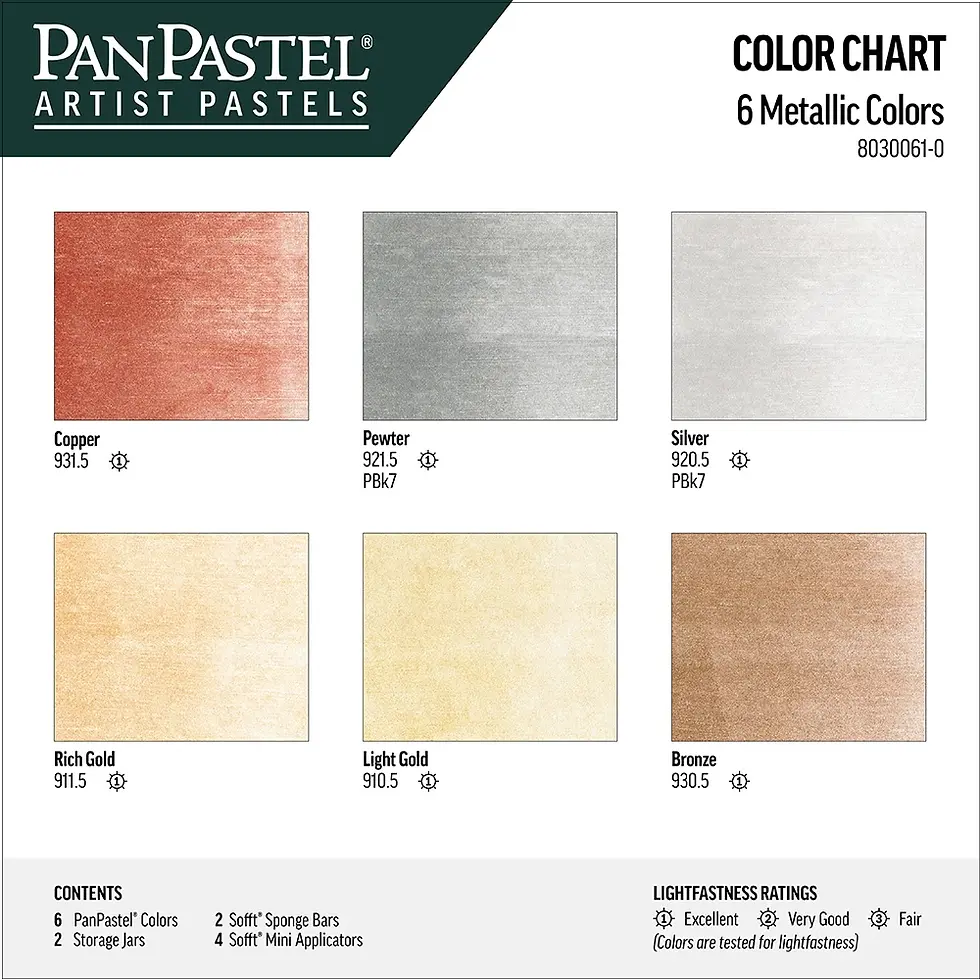 Miniature : PANPASTEL Set de 6 couleurs métalliques