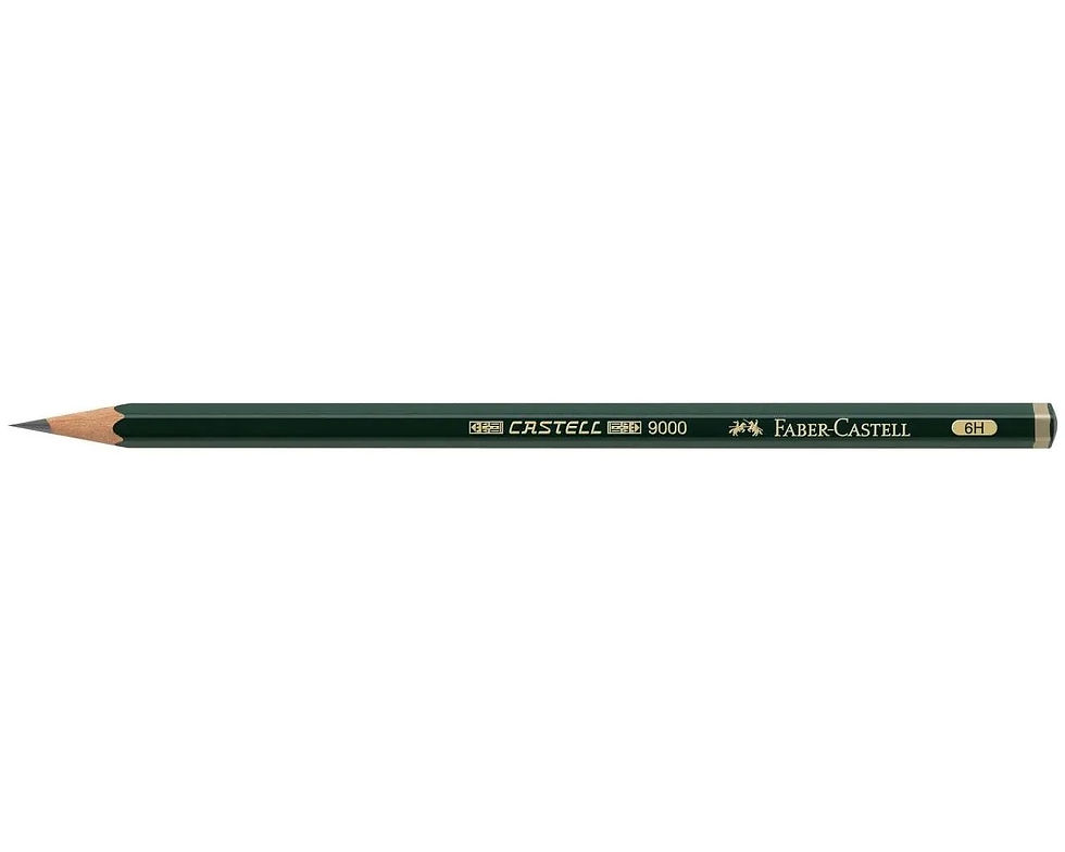 Miniature : FABER CASTELL Crayon graphite Castell 9000 6H