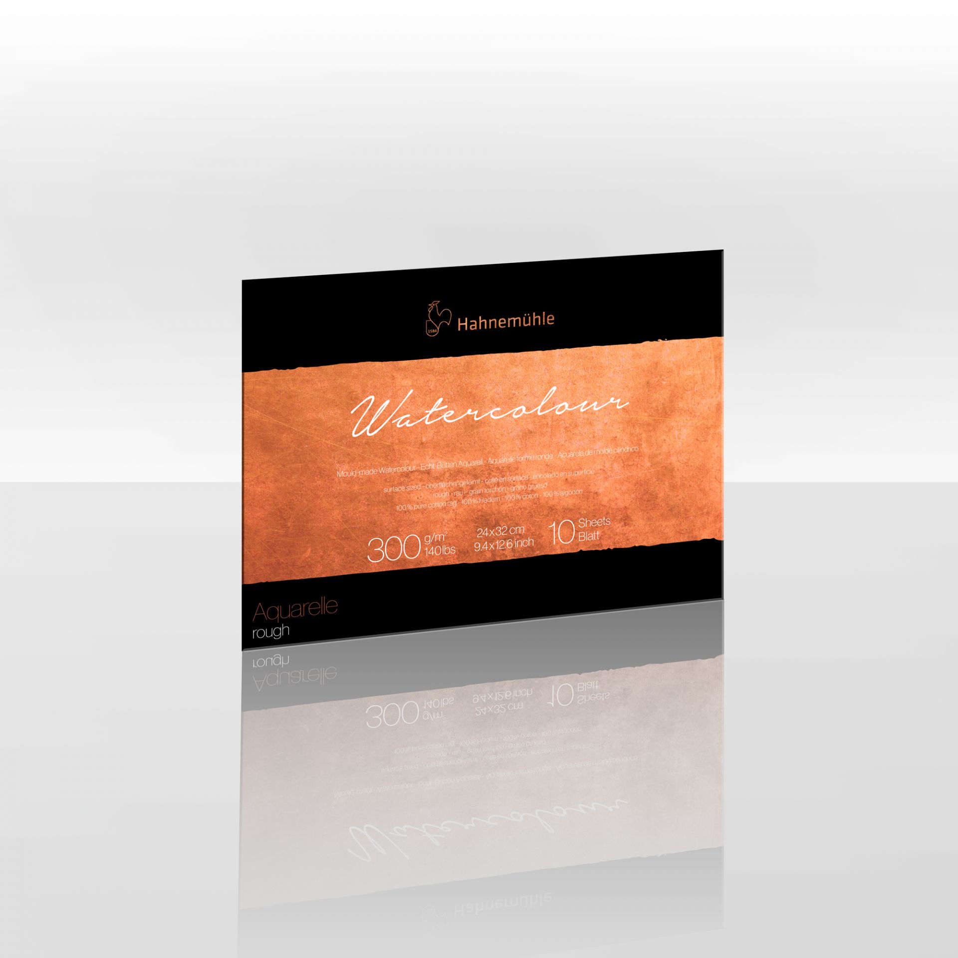 HAHNEMÜHLE The Collection Watercolour 300g/m2 grain torchon, 24x32cm 10 feuilles