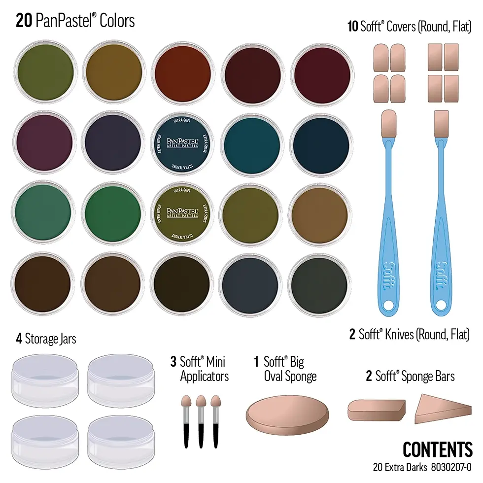 Miniature : PANPASTEL Set de 20 couleurs extra-foncées
